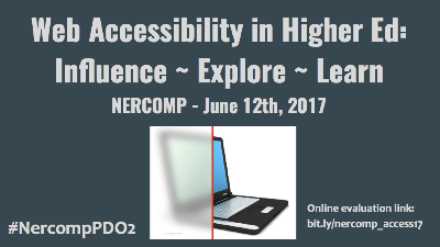 Screenshot of the NERCOMP presentation